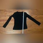 Lacoste - Women's Classic Black V-Neck Blouse Size 42 Photo 3