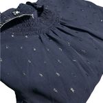 EXPRESS NWT  Dark Blue Navy Sparkly Dress with Ruffle Sleeves and Keyhole Back Photo 7