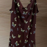 Urban Outfitters  Butterfly Satin Mini‎ Dress Large Y2K Whimsigoth Fairy Grunge Photo 0