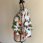 ZARA  White Sequined Fruit Bell Sleeve Crop Top Photo 8