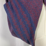 Womens WinterSilks Cardigan Duster Sweater Burgundy Blue Geometric Knit Large‎ Purple Photo 2