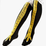 Crazy Socks Chicken Leg Feet Novelty Socks Black Photo 0