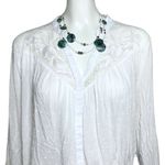 American Vintage Boho Turquoise Multistrand Abalone Shell Illusion Necklace Wire Layered 16-19” Photo 4