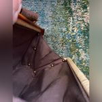 Vintage Shoe World woven lucite top handle basket purse Tan Photo 15