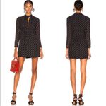 Alexis  Leila Pleated Rio Print Black Mini Wrap Dress Size Medium Photo 3