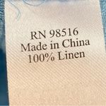 Coldwater Creek  Azure Blue 100% Linen Lightweight Button Down Blouse Size Large Photo 5