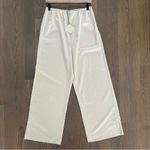 NWT Baserange Stoa Wild Silk Elastic Waist Wide Leg Lounge Pants Natural Cream S White Photo 1