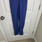 We Wore What We‎ Wore What high rise slit hem fold over blue leggings size small Photo 7