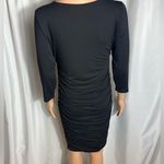 Vince Camuto  Ruched Dress 3/4 Sleeve Black Size S Business Casua Preloved Photo 3