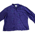 Jordan Woman Women's Plus Size‎ 20 Purple Embroidered 100% Silk Blouse Size undefined Photo 0