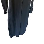 Ann Mashburn  Black Poplin Maxi Shirt Dress Photo 5