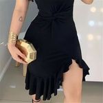 Women Summer Dress Long Maxi Dress Elegant Black Size XL Photo 4