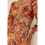 πRIXOπ Kamilla Cutout Midi Dress ~ Grace Paisley Canyon Paisley Small S NWOT Orange Photo 4