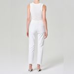 AGOLDE Riley High Rise Straight Crop Denim Sour Cream White Jeans Photo 1