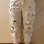 LF Ripped White Jean Joggers Photo 0