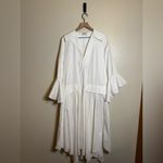 KHAITE  Tova Asymmetric‎ Pleated Cotton Dress Photo 1