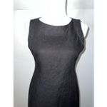 Talbots Women’s Irish Linen Boatneck Sheath Black Dress 4P Photo 2