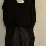 Mink Pink Black Vegan Leather Detail Dress Size XS Photo 0