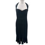 Anthropologie  Hutch Black Halter Corset Midi Dress Sz M Photo 3