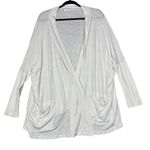 Lunya White Linen Blend Robe Cardigan OS | Lightweight Drape Loungewear Size undefined Photo 2