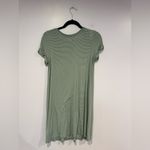 Green and white stripe love fire soft tshirt dress Photo 2