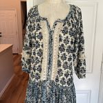 Miss June bohemian mirror detail block print mini dress Blue Size M Photo 11