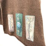Blue Fish Vintage Wool Handmade Patch Sweater Tunic Brown Sz 3 Photo 7