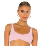 NEW It's Now Cool Free People 90's Crop Bikini Top, pastel pink terry, size XL Photo 2