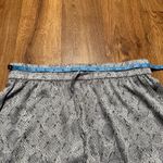 J. McLaughlin J.McLaughin Tia Desert Scale Snake Gray Satin Pull On Drawstring Pants Large Photo 3