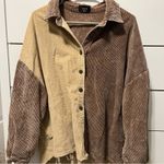 VICI Corduroy Colorblock Shacket Photo 1