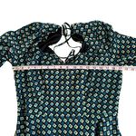 Band of the Free Genevieve Teal Diamond Long Sleeve Boho Mini Dress Size Large Green Photo 3