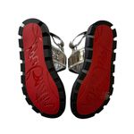 Christian Louboutin NEW Lock Cool Embossed Dad Sandals 36 Silver Photo 8