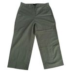 Banana Republic NEW Size 14 Seahaven Straight Italian Cotton Linen Pants Green Photo 2