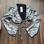 Dynamite  Callie Metallic Wrap Blouse Photo 0