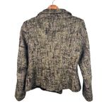 ZARA Woman Size 12 Tweed Plaid Blazer Jacket Green Brown Wool Blend Button Front Photo 8