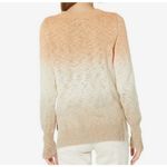 Faherty  Womens Organic Cotton Knit Ombre Sunset‎ Dip Dye Pullover Sweater Medium Photo 4