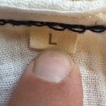 White Gauze Cotton Long Sleeve Top Tunic Asymmetric Hem Lightweight Size Large Photo 2