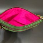 Dooney & Bourke North South Triple Zip Green Nylon Embroidered Duck Crossbody Photo 10