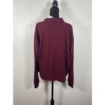 Ralph Lauren NWT Polo Cropped Oversized Longsleeve Polo Shirt Womens XL Burgundy Photo 2