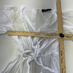 MINKPINK  Dress Womens X Small White Jessey Wrap‎ Midi Open Back Cotton Photo 6