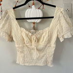 Urban Romantics  Cream Textured Blouse Photo 0