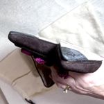 Cole Haan  Collection Brown suede shoes heels pink tassels womens sz 5 Italy Photo 6