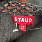 STAUD Jacqueline Dress crochet cut out floral sz XS Black Photo 4