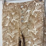 Marc New York  Wide Leg Linen Pants Beige Tropical Coconutgirl Resort Womens Med Photo 3