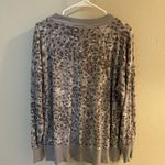 Aerie Grey  Long Sleeve Cheetah Print Sweater Photo 1