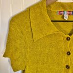 Urban Outfitters Adeline V Neck Collared Cardigan Yellow Women’s Size Small Photo 2