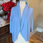 Kasper  Powder Baby Blue Open Cardigan Sweater Womens Small Photo 4