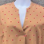 J.Jill Womens Blouse Size XL Heavyweight Professional Career Business Polka Dots Photo 2