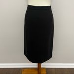 Tory Burch Skirt Classic Straight Knee Length Pencil Wool Blend Lined Black Photo 7