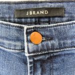 J Brand Revolve Mid Rise Skinny Swift Destruct Jeans Ripped Dark Wash Size 31 Photo 5